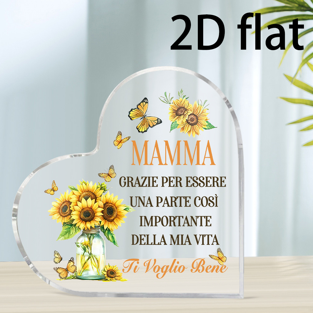 Desk Setup Retro - 2D Flat, 1pc heart-shaped acrylic sign