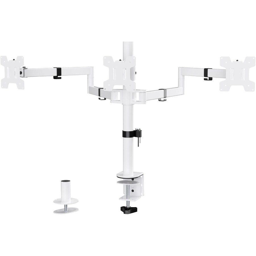 Desk Setup Triple Monitor - Triple Monitor Mount for Desk Setup