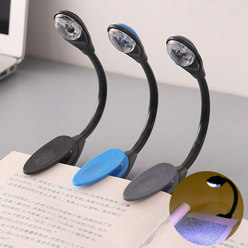 Desk Setup Notebook - Mini Flexible Clip-on Bright Book Lamp