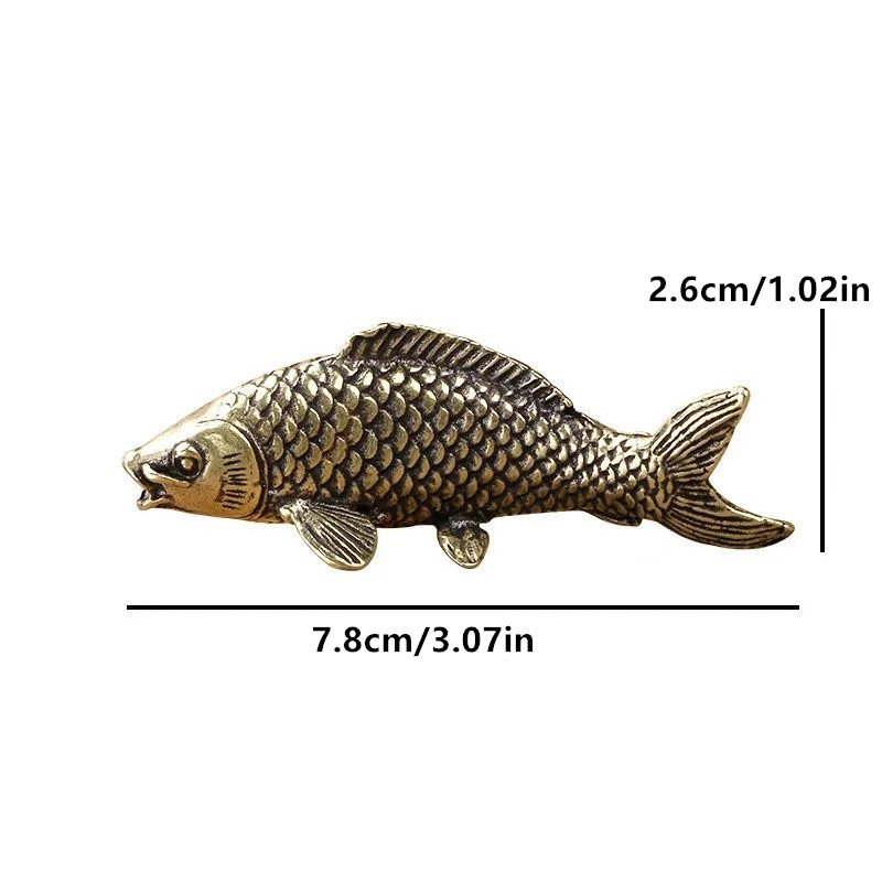 Retro Brass Carp Fish Figurine – Desk Setup Retro Bewertung und Preis