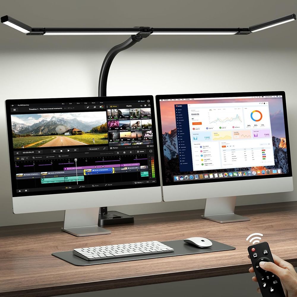 42-inch LED Desk Lamp with Adj – Desk Setup Dual Monitor Bewertung und Preis