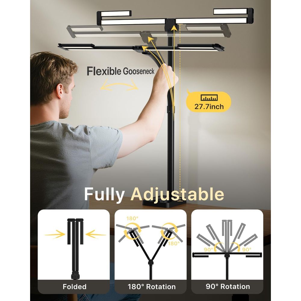 42-inch LED Desk Lamp with Adj – Desk Setup Dual Monitor Bewertung und Preis