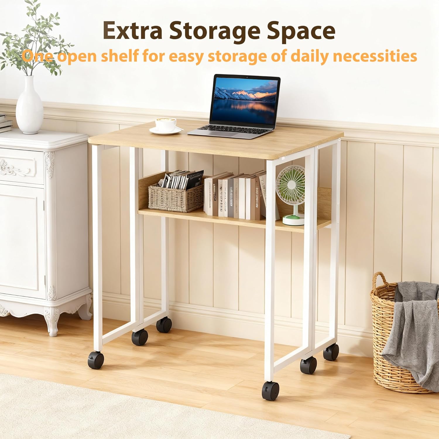 Folding Desk with Storage Shel – Desk Setup Notebook Bewertung und Preis