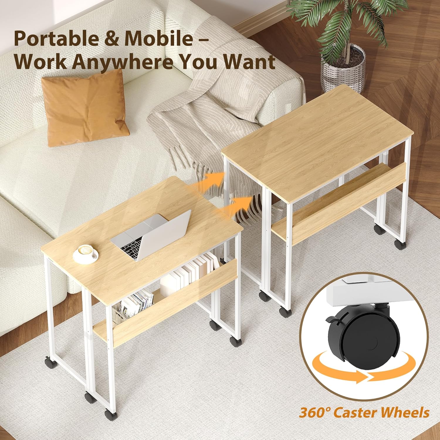 Folding Desk with Storage Shel – Desk Setup Notebook Bewertung und Preis