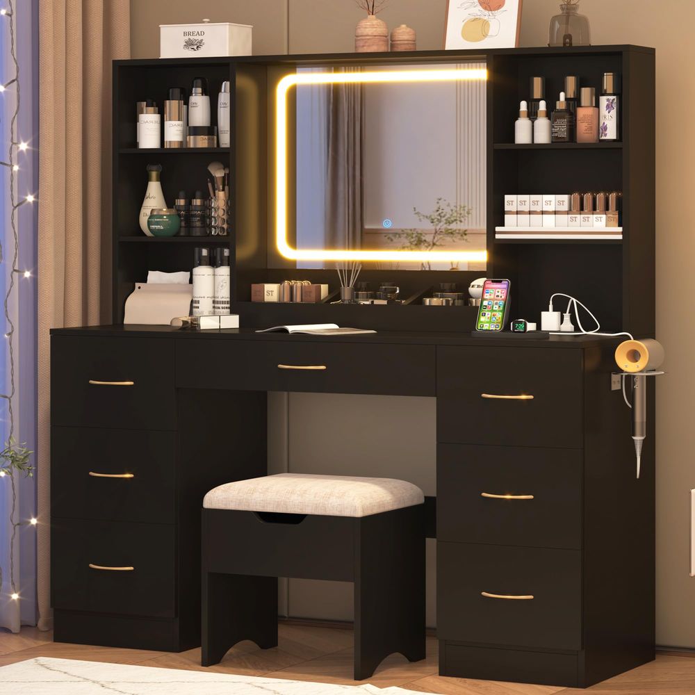 47 inch Large Vanity Desk w 7  – Desk Vanity Setup Bewertung und Preis