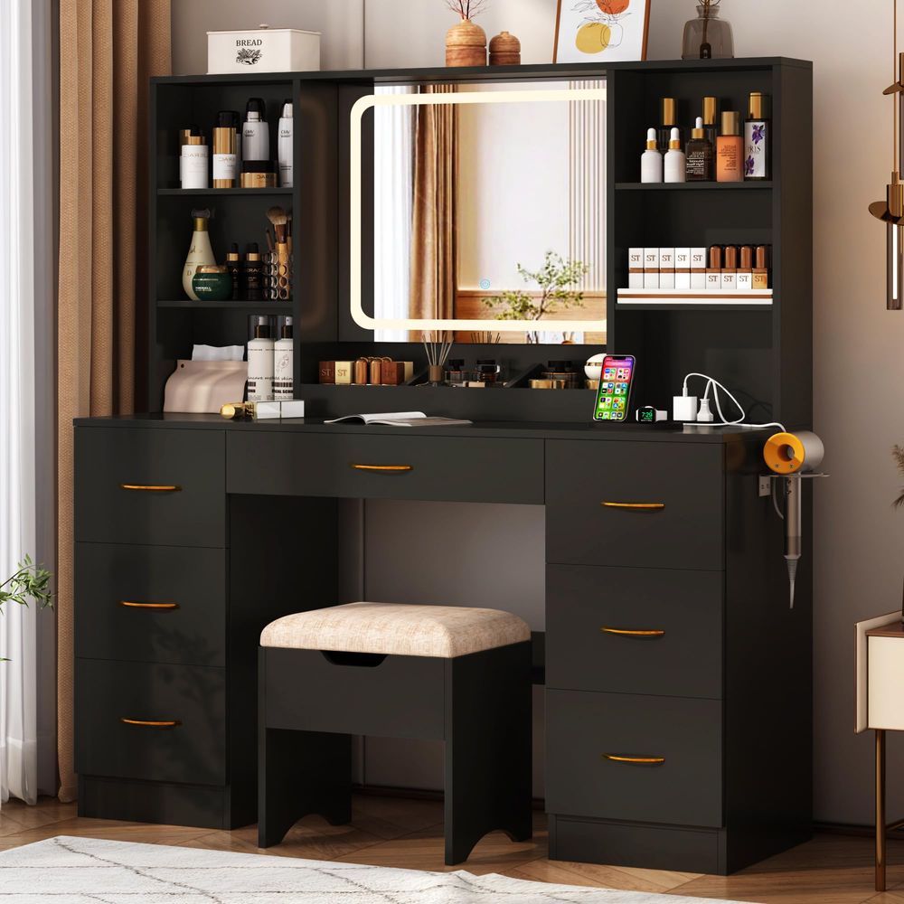 47 inch Large Vanity Desk w 7  – Desk Vanity Setup Bewertung und Preis