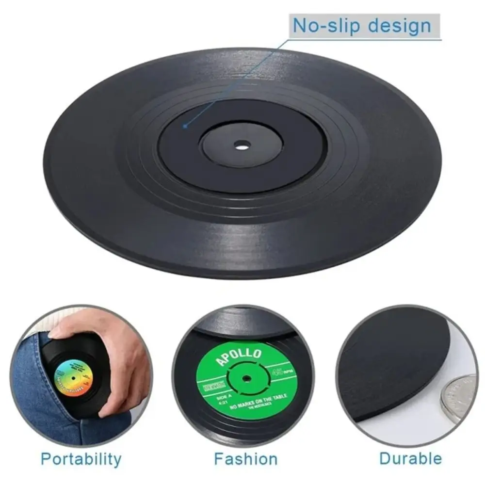 Newest 6pcs Record Cup Mat Pla – Desk Setup Retro Bewertung und Preis