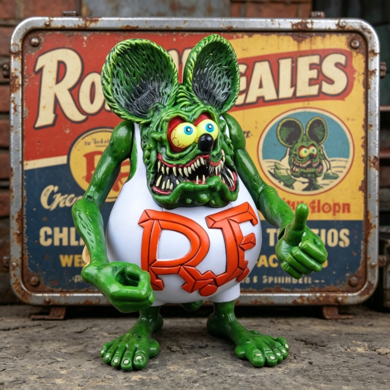 Green Rat Fink PVC Action Figu – Desk Setup Retro Bewertung und Preis