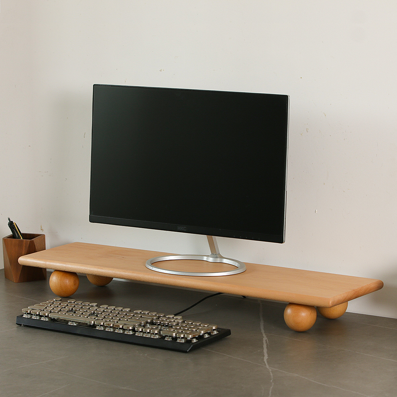 Natural Wood Desktop Riser Dua – Desk Setup Dual Monitor Bewertung und Preis