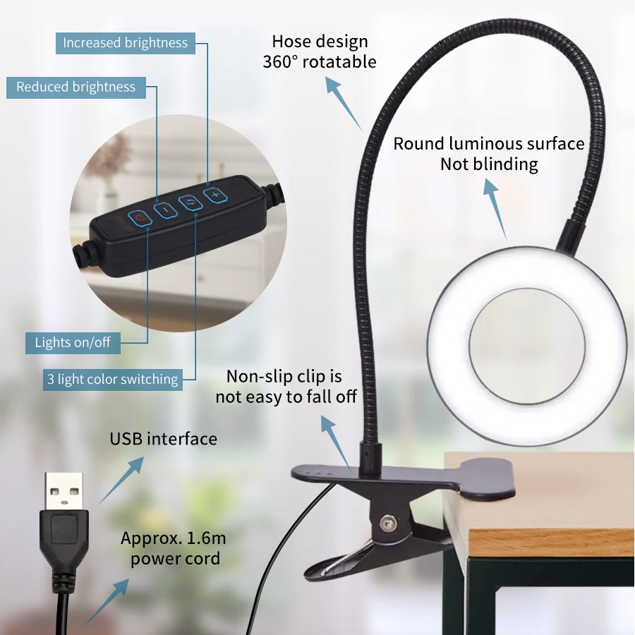 LED Desk Lamp Clip Light Recha – Desk Setup Tech Bewertung und Preis