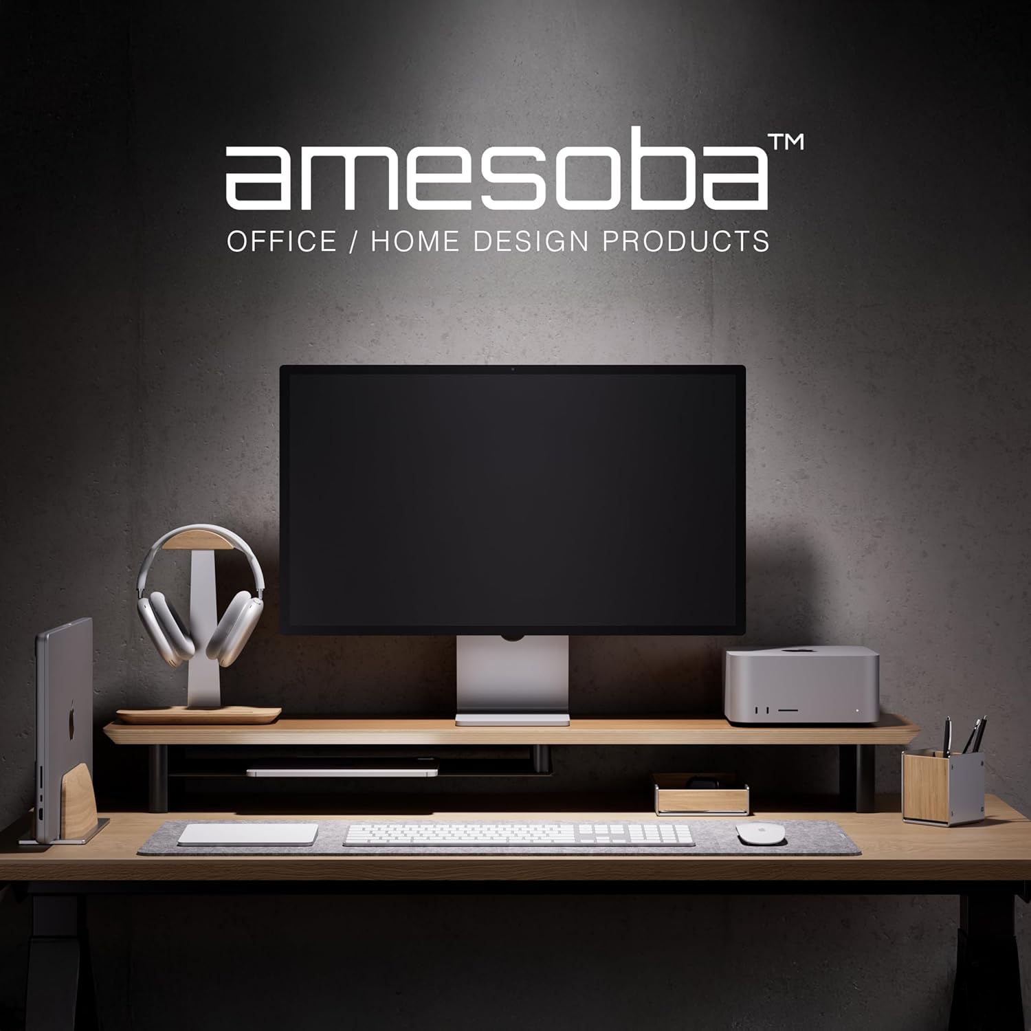 White Oak Dual‑Tier Ergonomic  – Desk Setup Dual Monitor Bewertung und Preis