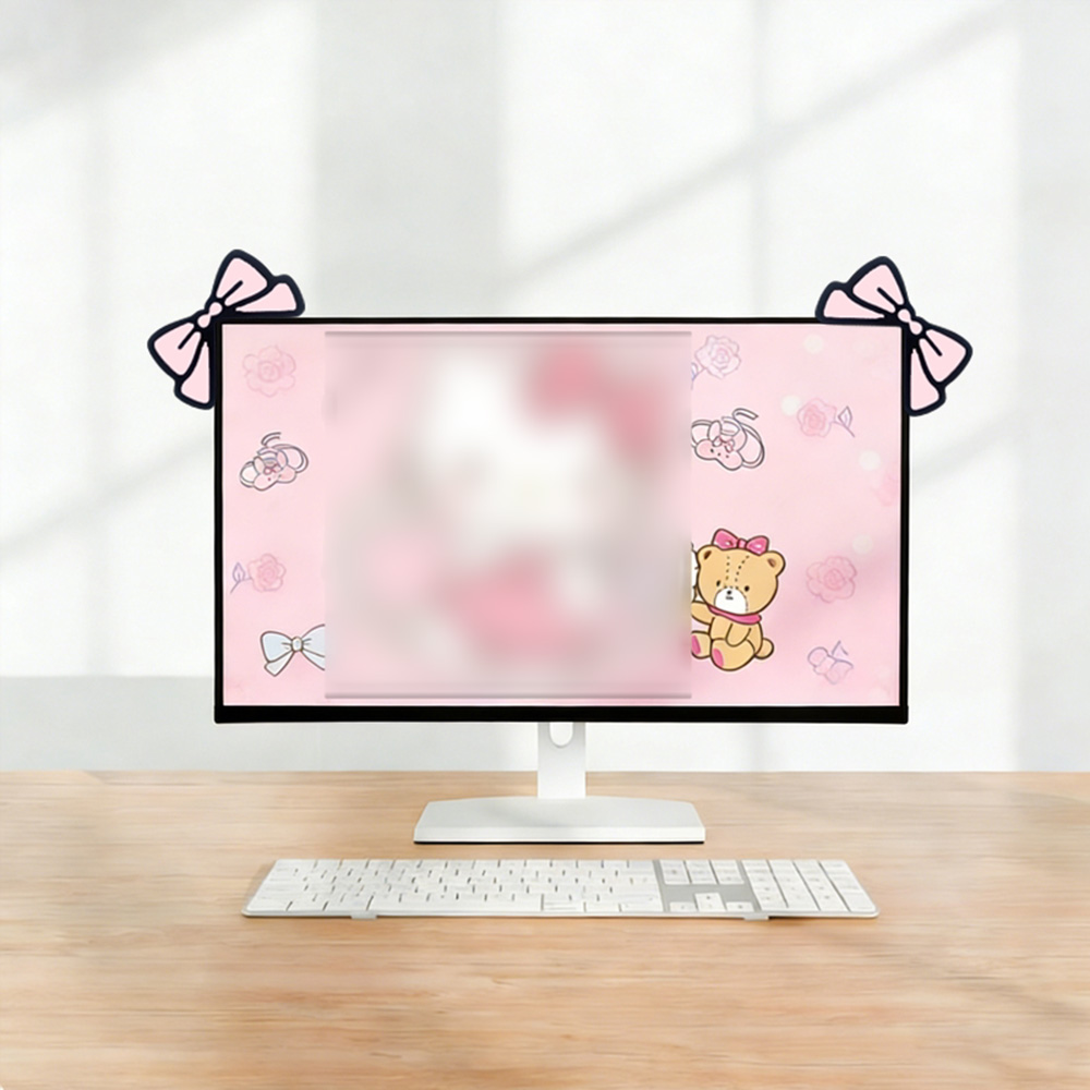Cute Pink Bow Monitor Decor Ka – Desk Setup Laptop And Monitor Bewertung und Preis