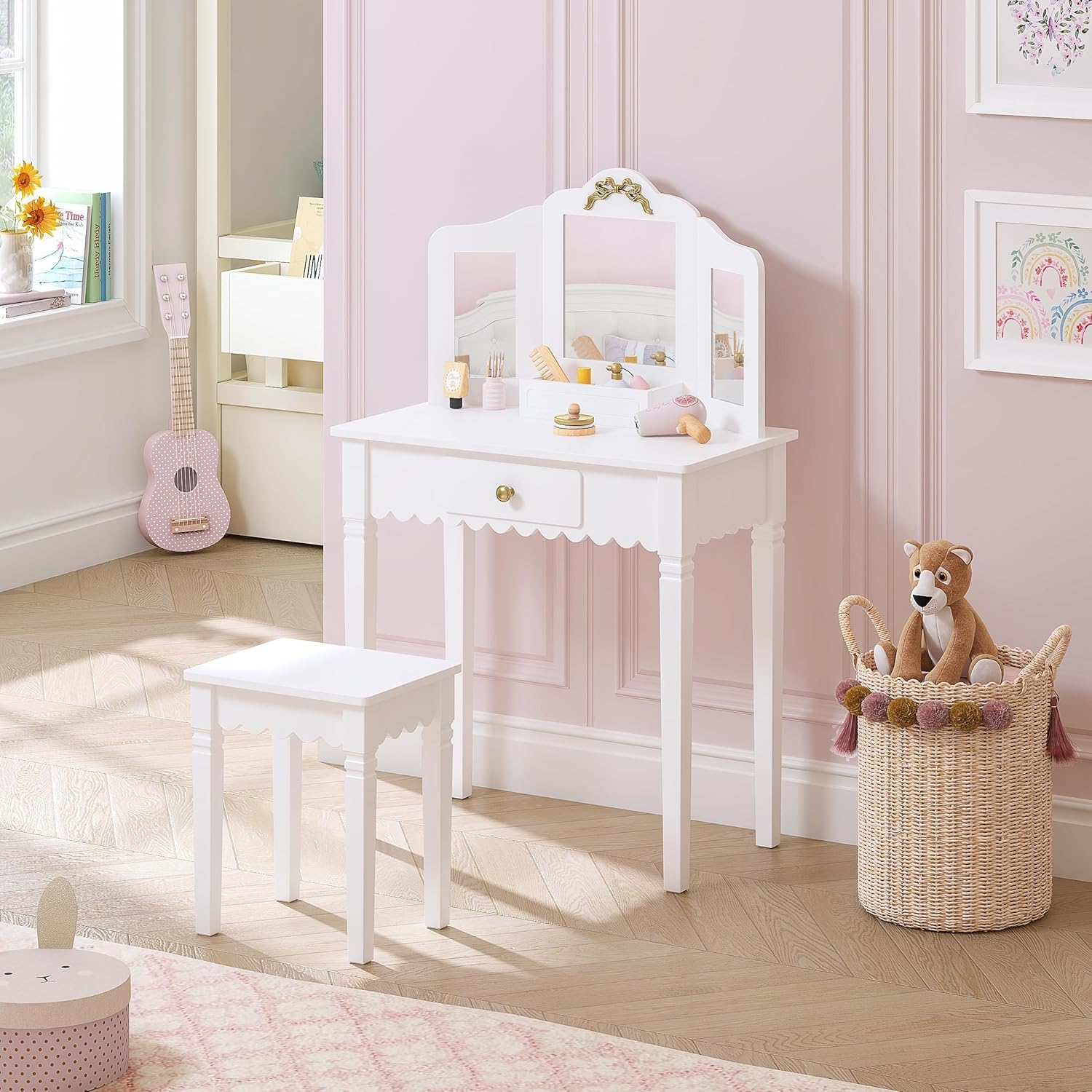 Kids Vanity Set with Mirror an – Desk Vanity Setup Bewertung und Preis