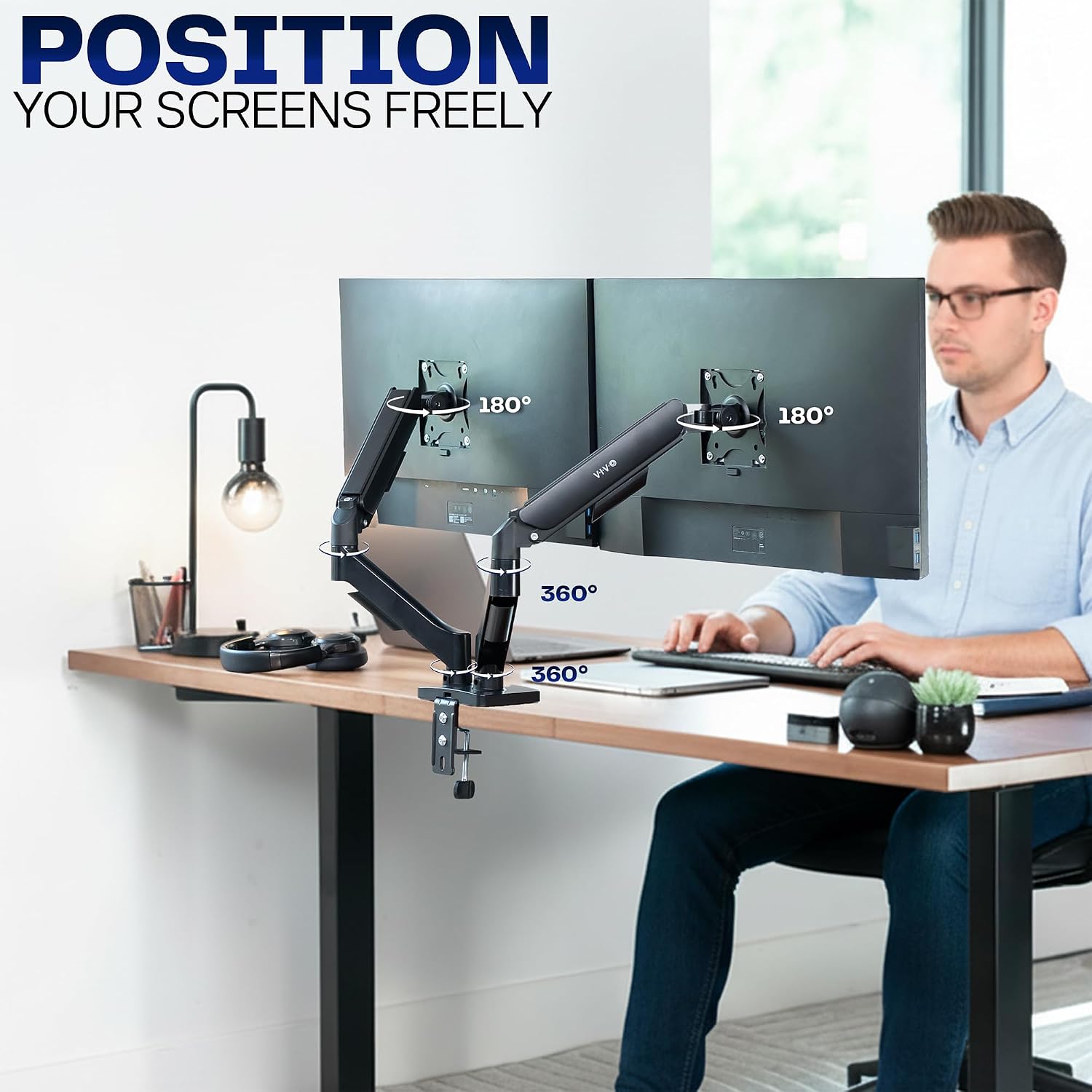 Dual Monitor Stand, Fully Adju – Desk Setup Dual Monitor Bewertung und Preis