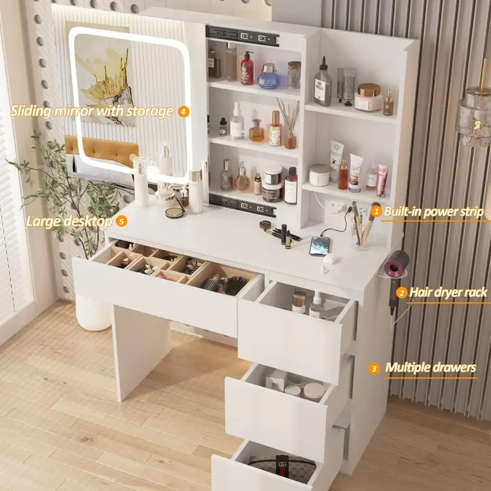 Make Up Vanity Desk with Charg – Desk Vanity Setup Bewertung und Preis