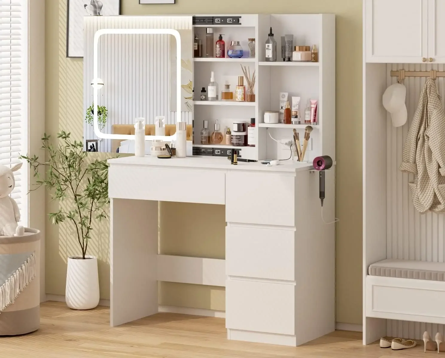 Make Up Vanity Desk with Charg – Desk Vanity Setup Bewertung und Preis