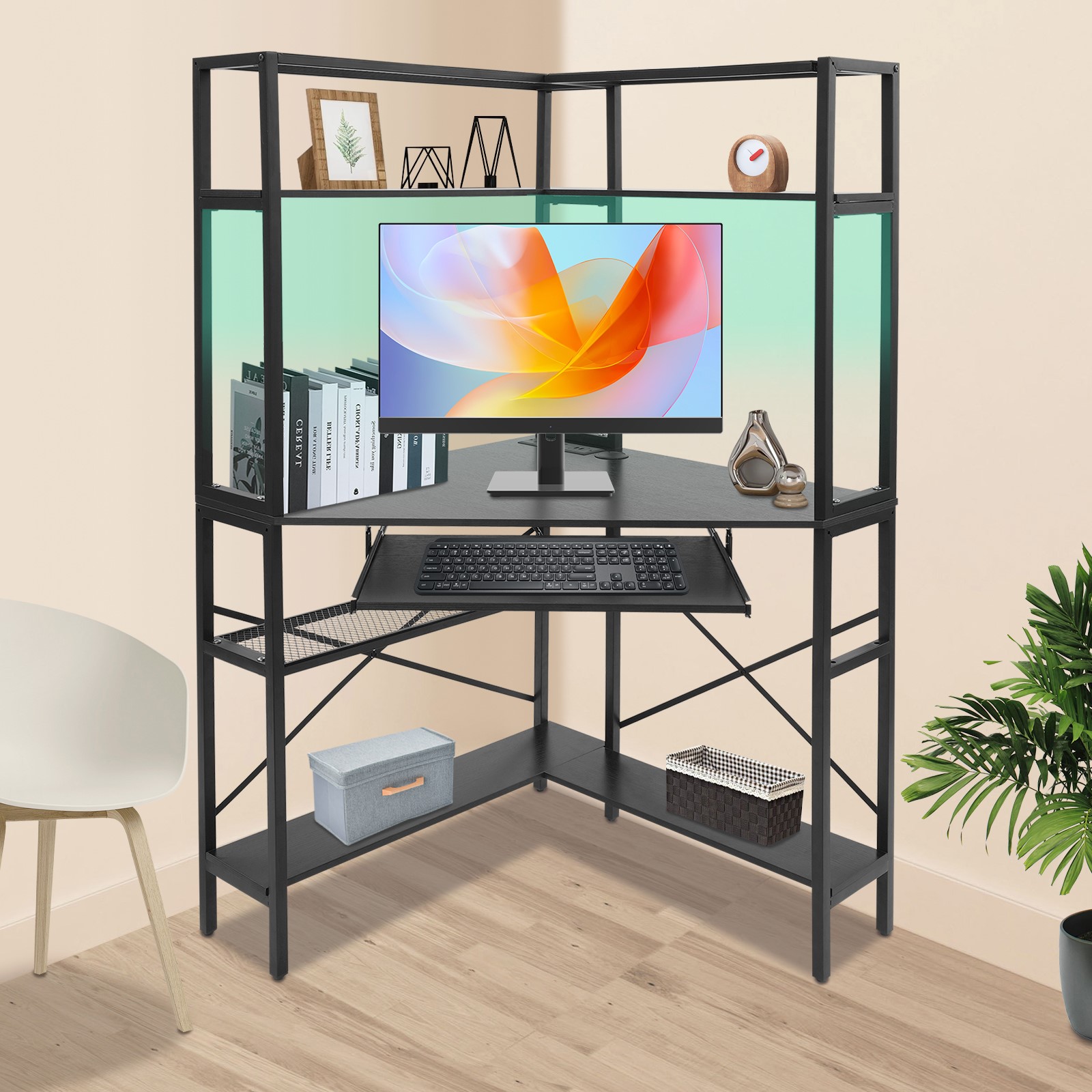 Triangular Corner Computer Des – Desk Setup Led Strip Bewertung und Preis