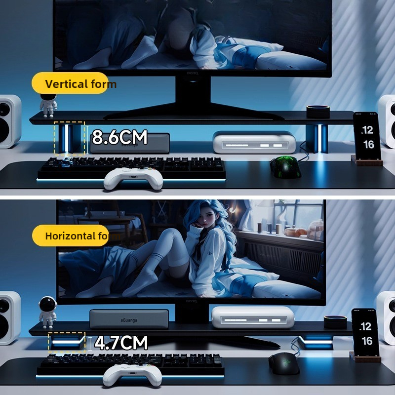 RGB Monitor Stand Ergonomic Co – Desk Setup Laptop And Monitor Bewertung und Preis