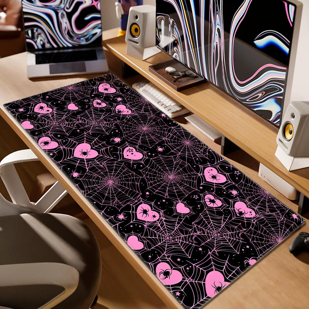 90x40 White or Pink Spiderweb  – Desk Setup Tech Bewertung und Preis