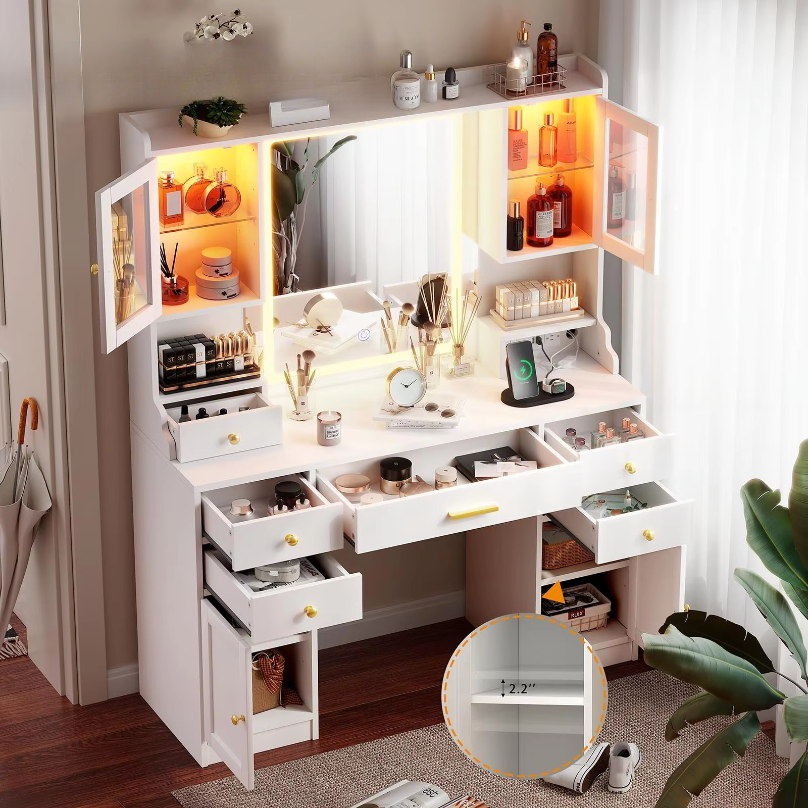 #Large Multi Storage Drawers M – Desk Vanity Setup Bewertung und Preis