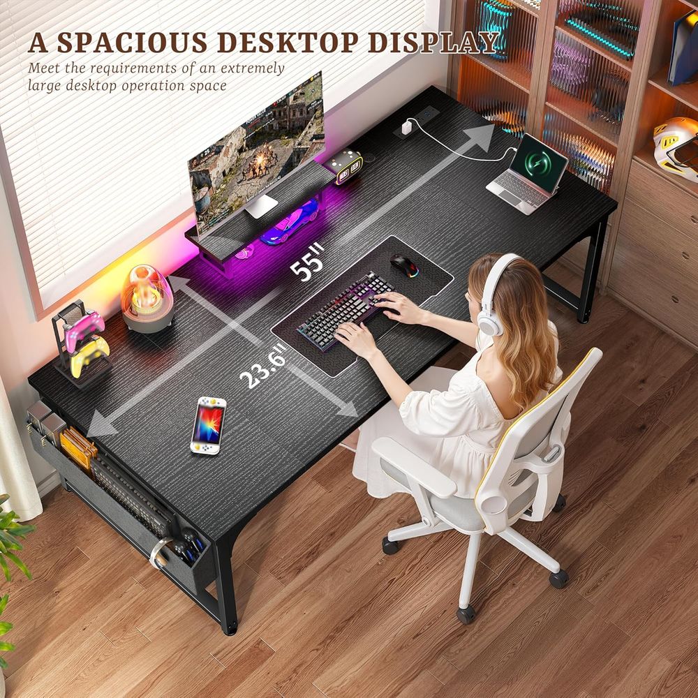 55 Inch LED Gaming Desk with P – Desk Setup Dual Monitor Bewertung und Preis