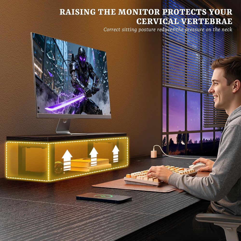 55 Inch LED Gaming Desk with P – Desk Setup Dual Monitor Bewertung und Preis
