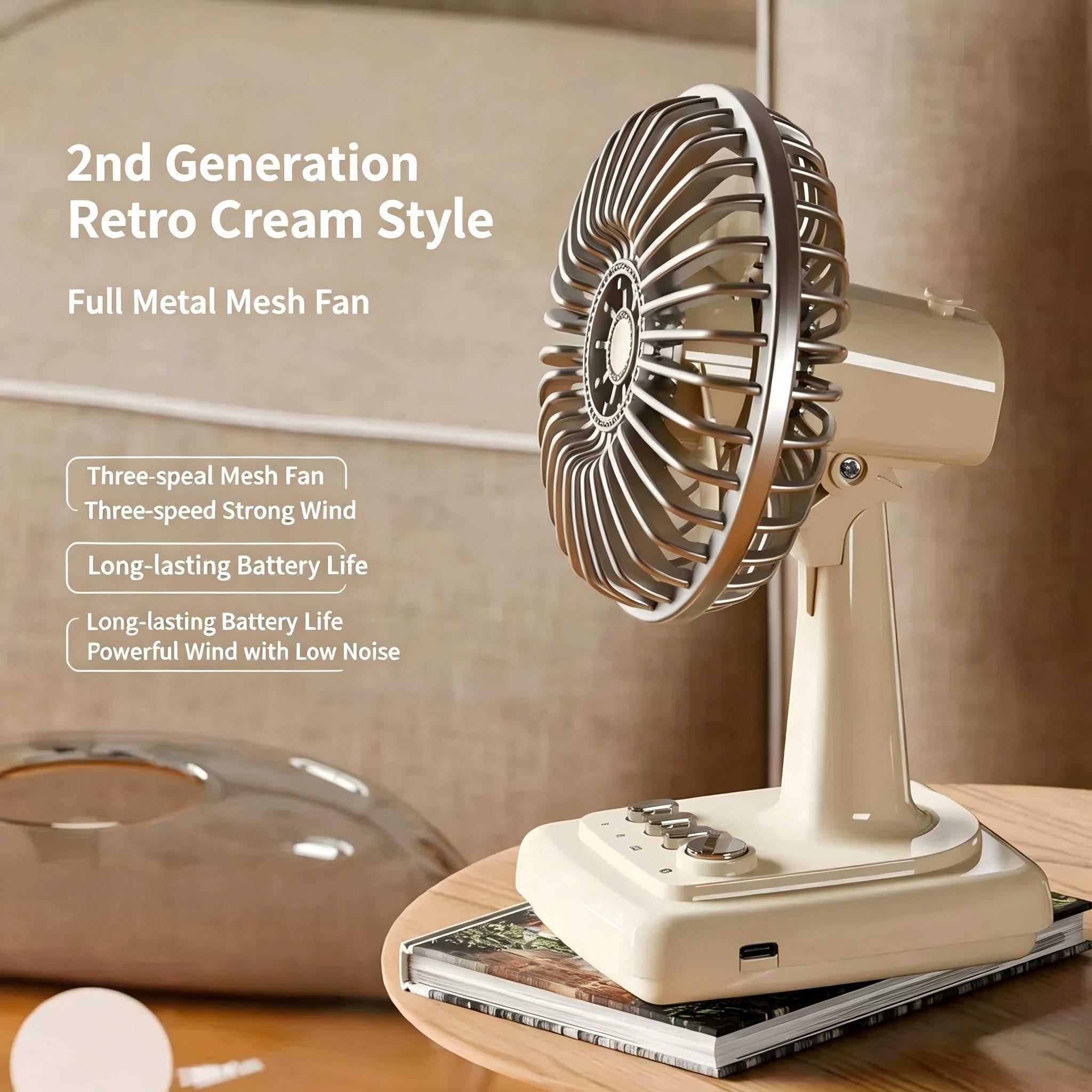 Retro Alloy Desktop Fan 3 Spee – Desk Setup Retro Bewertung und Preis