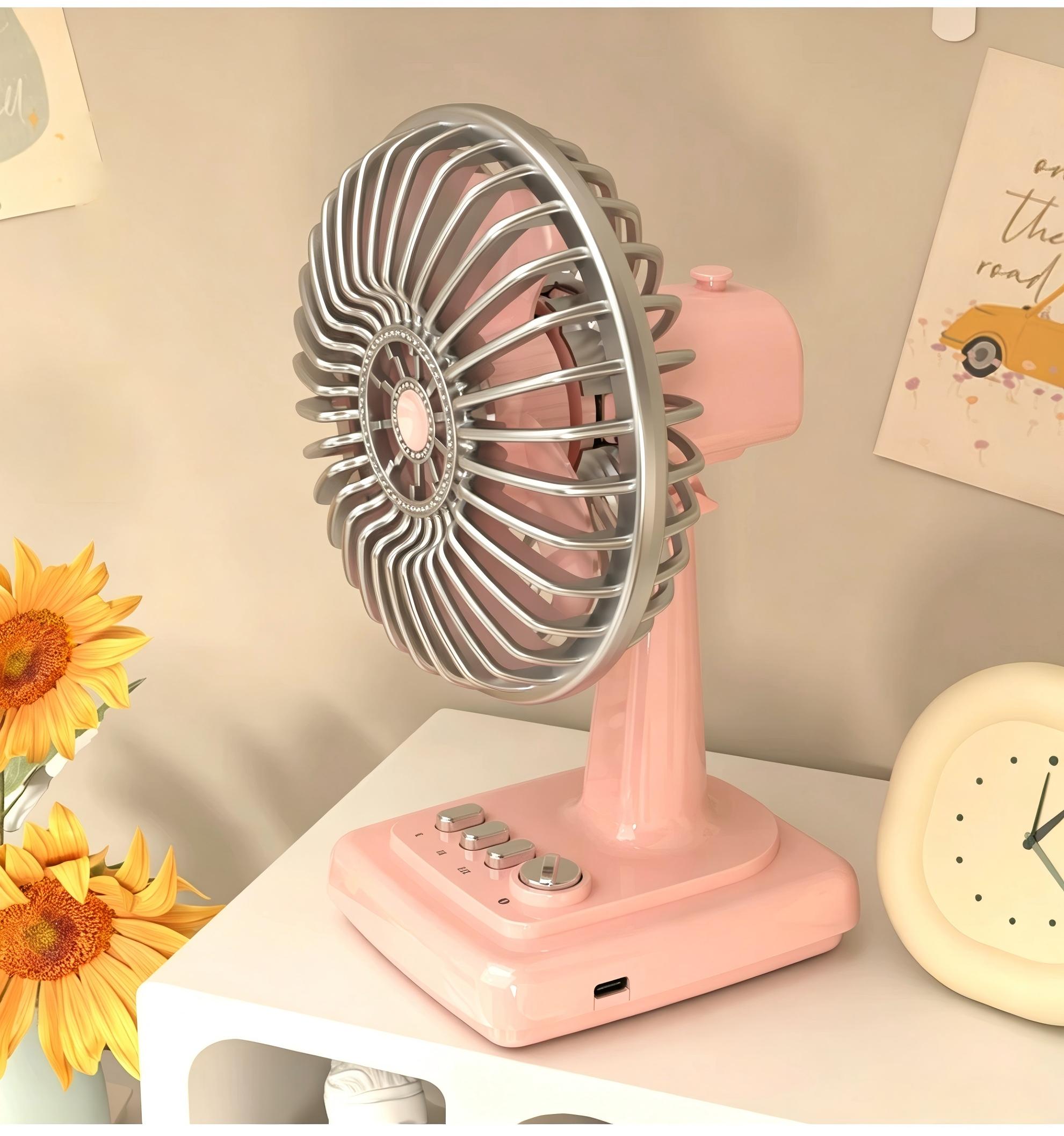 Retro Alloy Desktop Fan 3 Spee – Desk Setup Retro Bewertung und Preis