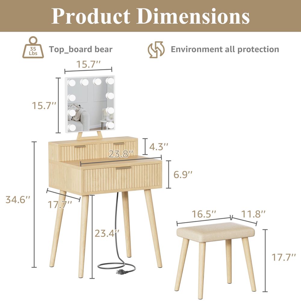 Small Vanity Desk with Hollywo – Desk Vanity Setup Bewertung und Preis