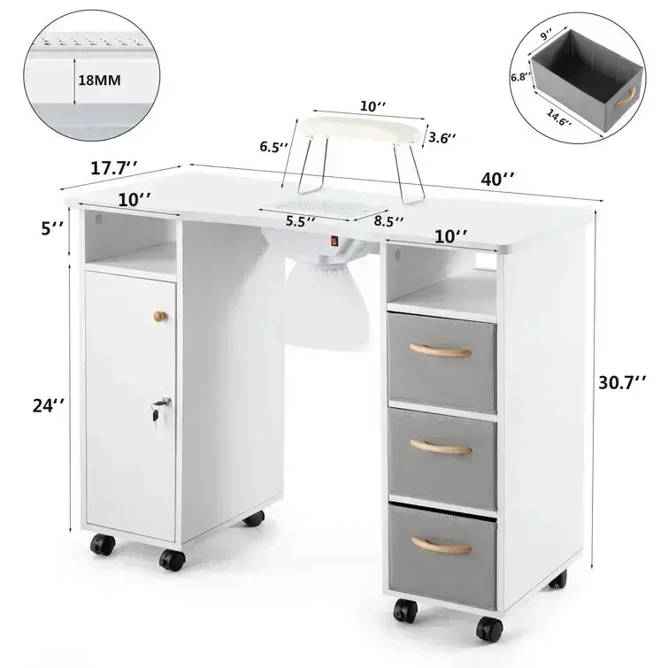 -Modern Nail Tisch Tables And  – Desk Vanity Setup Bewertung und Preis