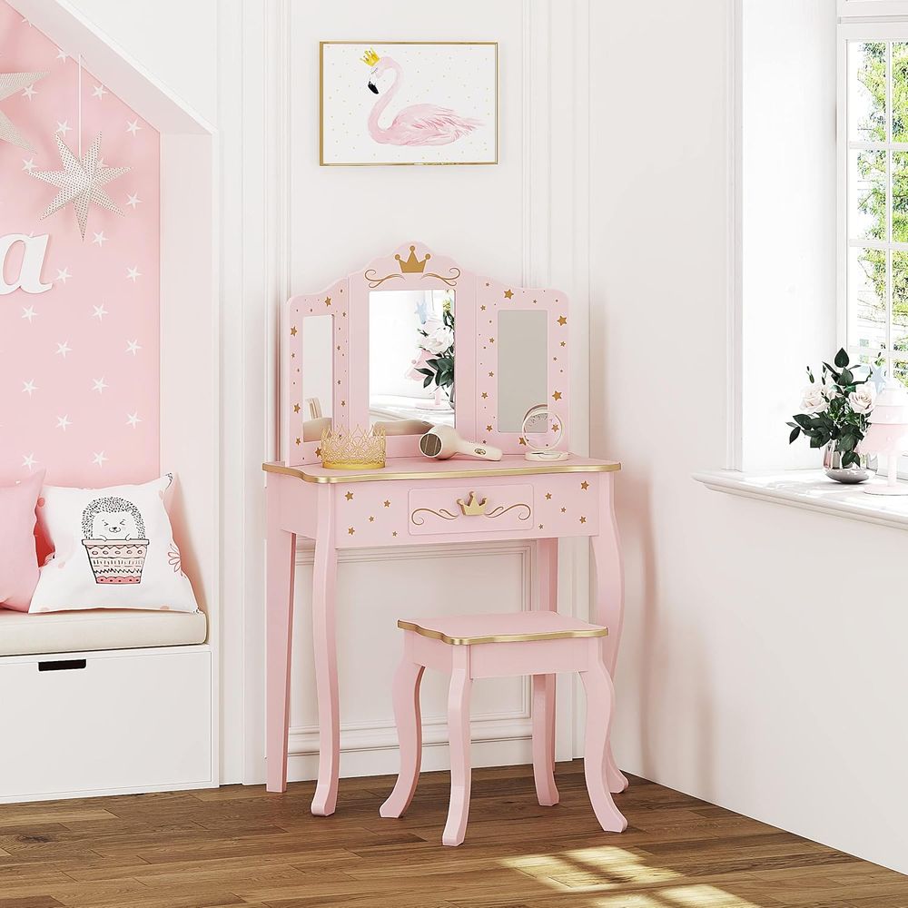 Kids Vanity Set with Mirror an – Desk Vanity Setup Bewertung und Preis