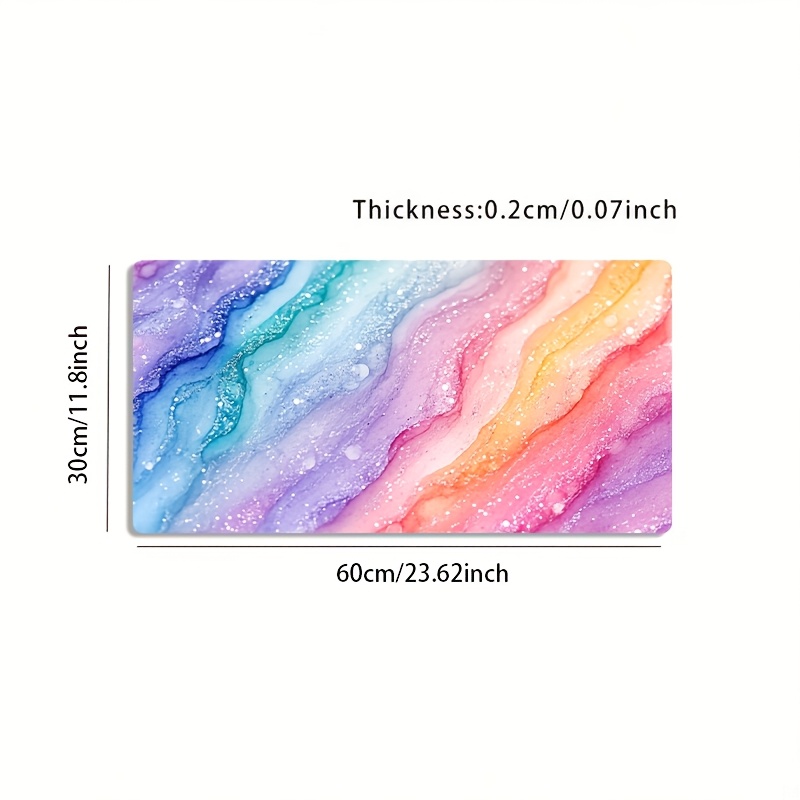 Vibrant Rainbow Glitter Marble – Desk Setup Tech Bewertung und Preis