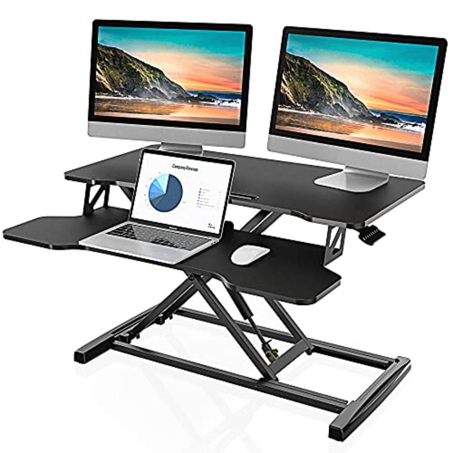 Office sit-stand desk converte – Desk Setup Dual Monitor Bewertung und Preis