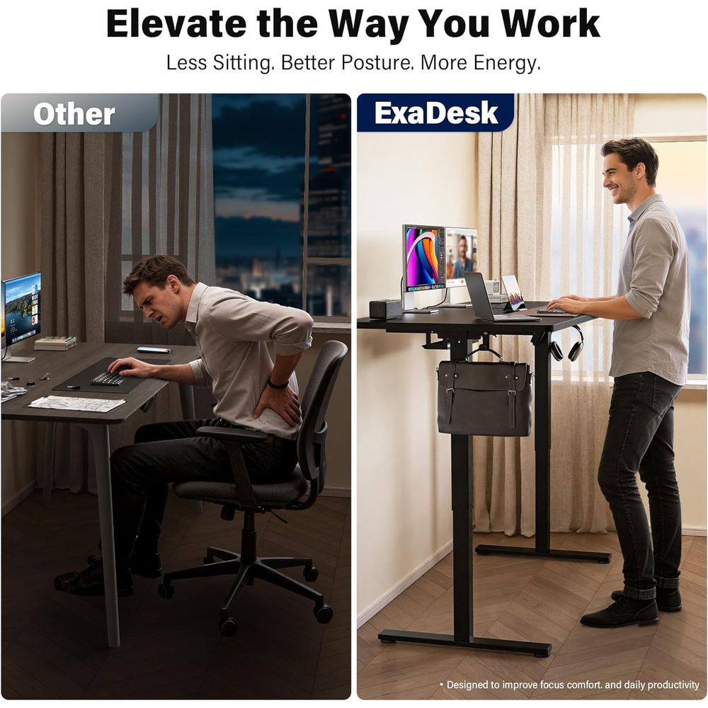 Large 63x30 Electric Adjustabl – Desk Setup Dual Monitor Bewertung und Preis