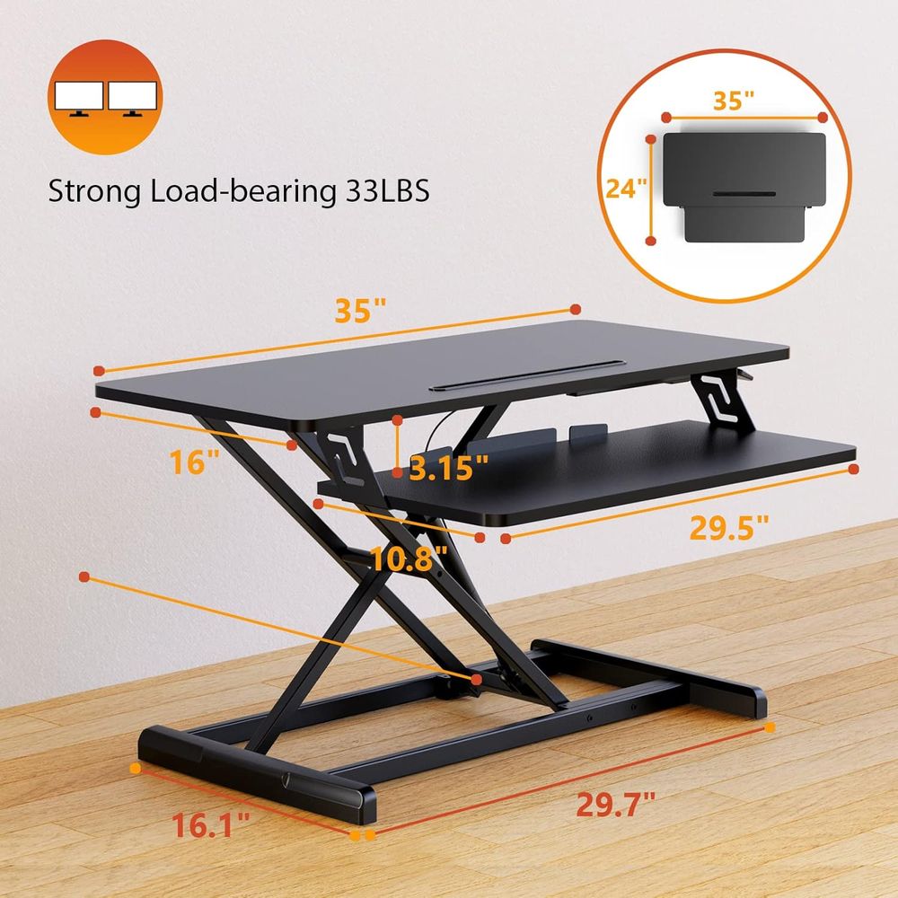 Height-Adjustable Standing Des – Desk Setup Dual Monitor Bewertung und Preis