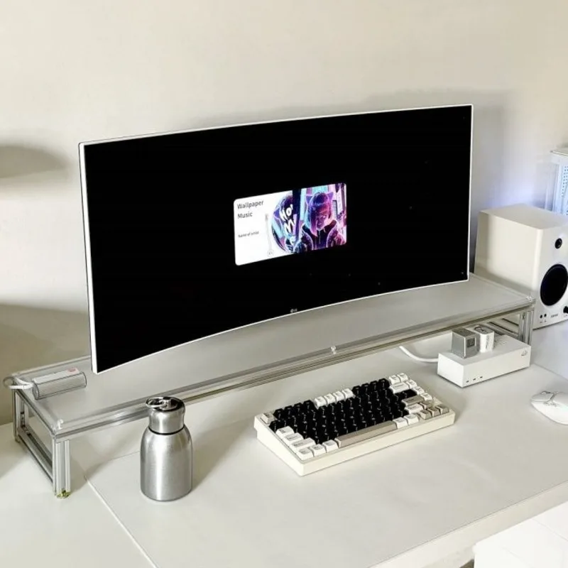 Aluminum Monitor Stand Acrylic – Desk Setup Laptop And Monitor Bewertung und Preis