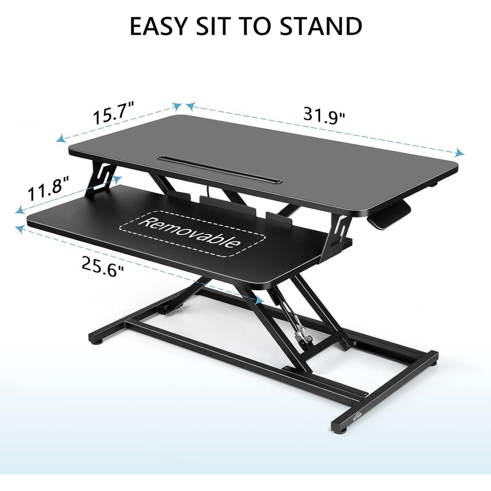 32 Adjustable Height Sit-Stand – Desk Setup Dual Monitor Bewertung und Preis