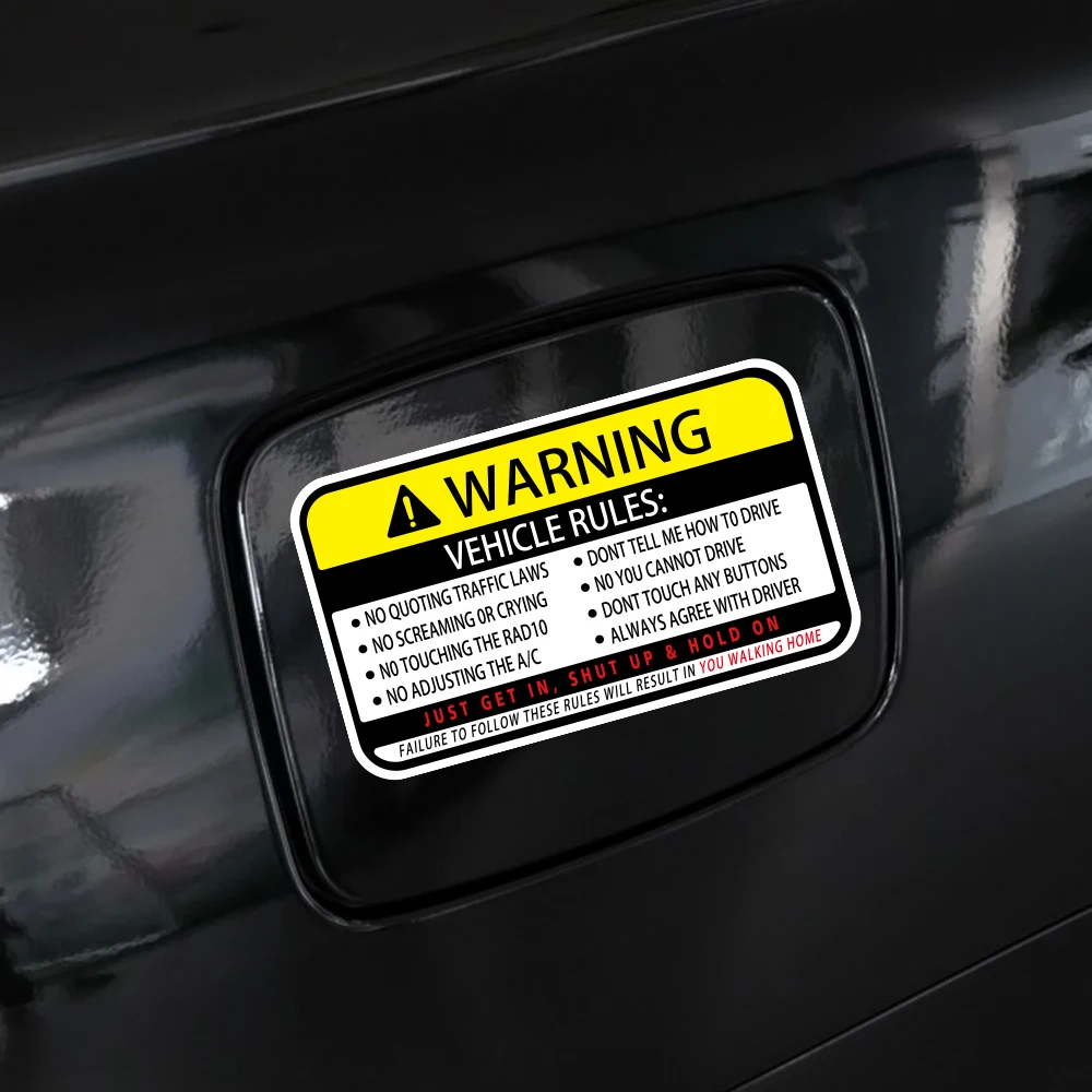 13x7.7cm Warning Words Car Sti – Desk Setup Notebook Bewertung und Preis