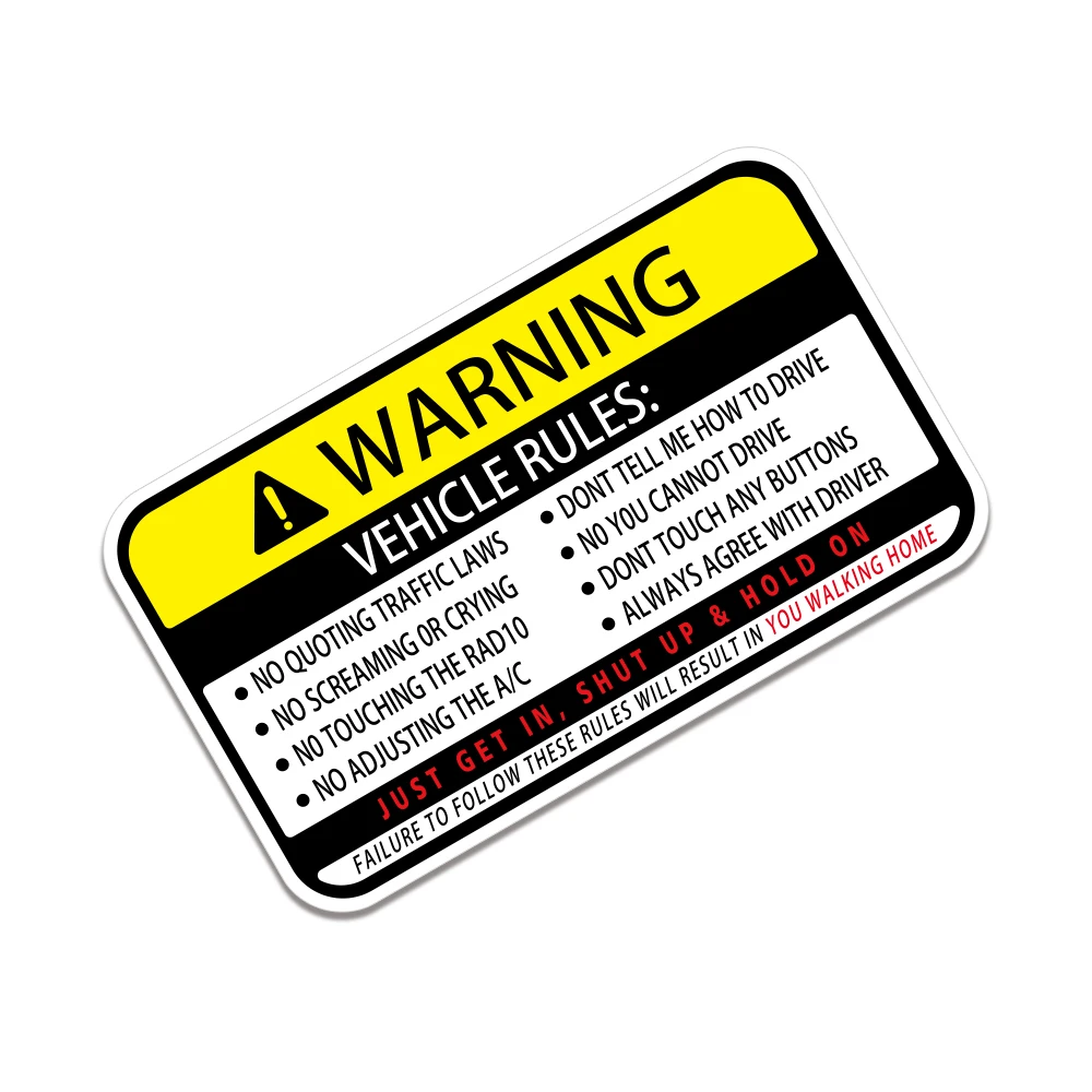 13x7.7cm Warning Words Car Sti – Desk Setup Notebook Bewertung und Preis