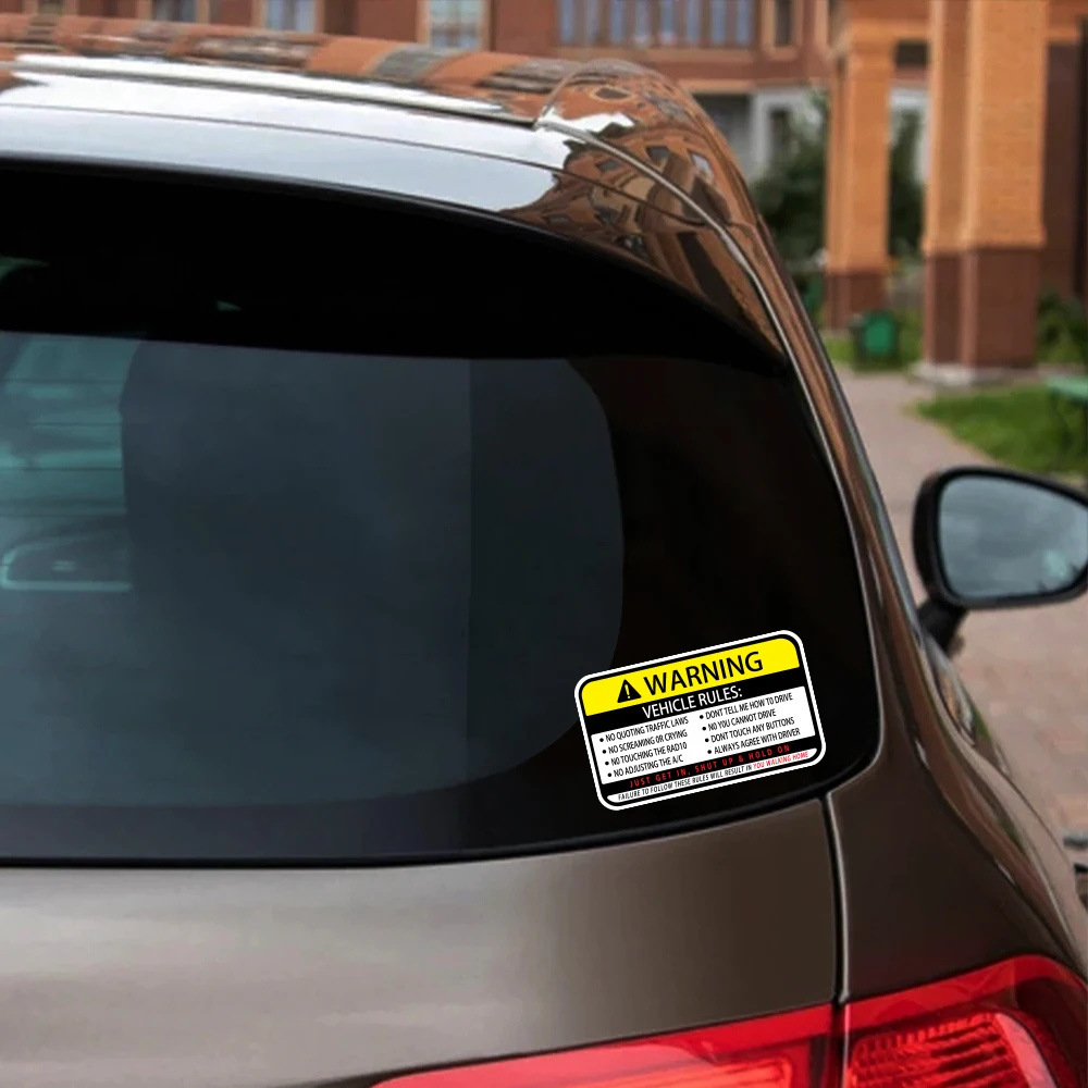 13x7.7cm Warning Words Car Sti – Desk Setup Notebook Bewertung und Preis