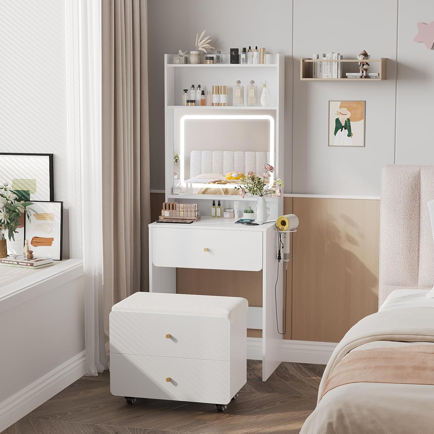 Make Up Vanity Desk with Mirro – Desk Vanity Setup Bewertung und Preis