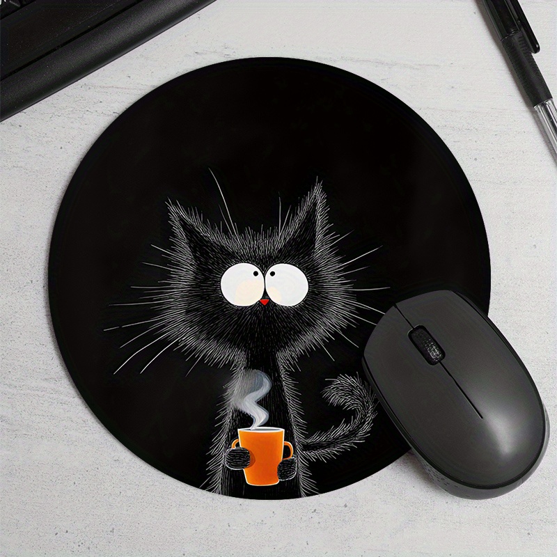 Black Cat Round Mouse Pad Dura – Desk Setup Tech Bewertung und Preis