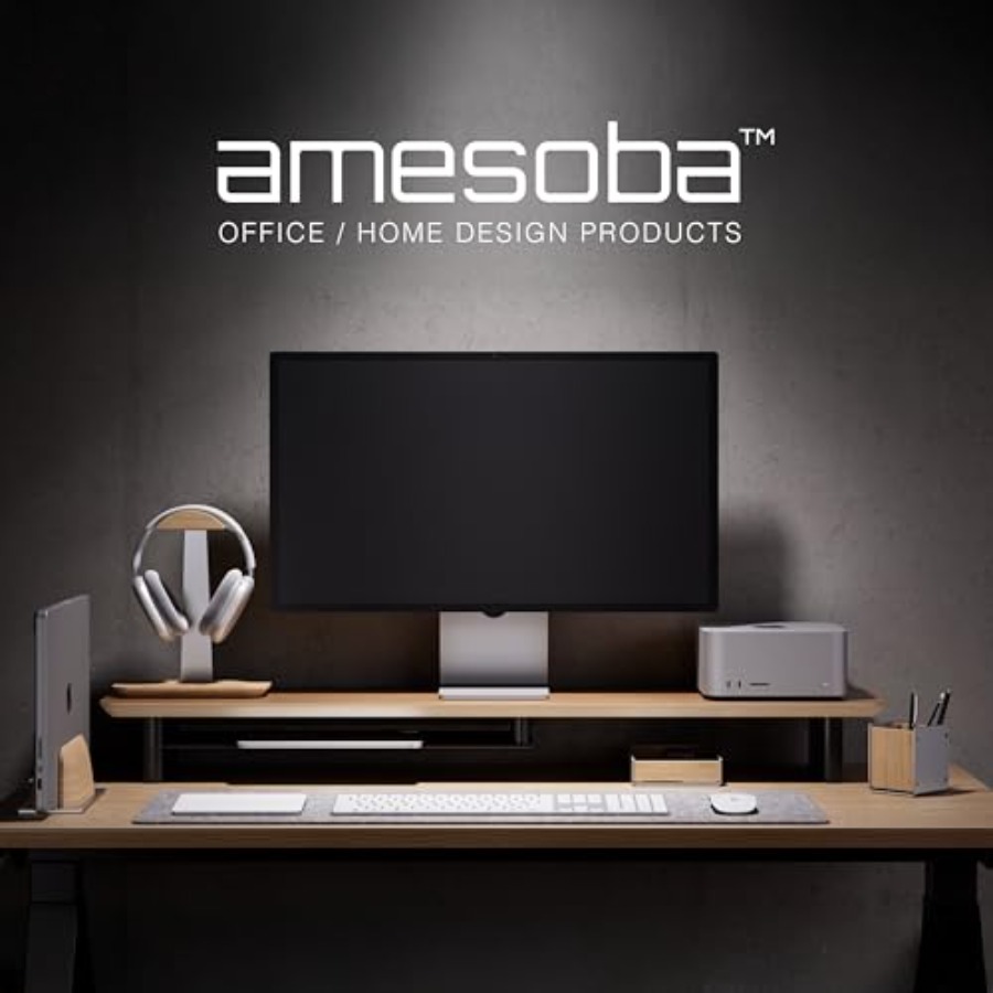 White Oak Dual-Tier Ergonomic  – Desk Setup Dual Monitor Bewertung und Preis