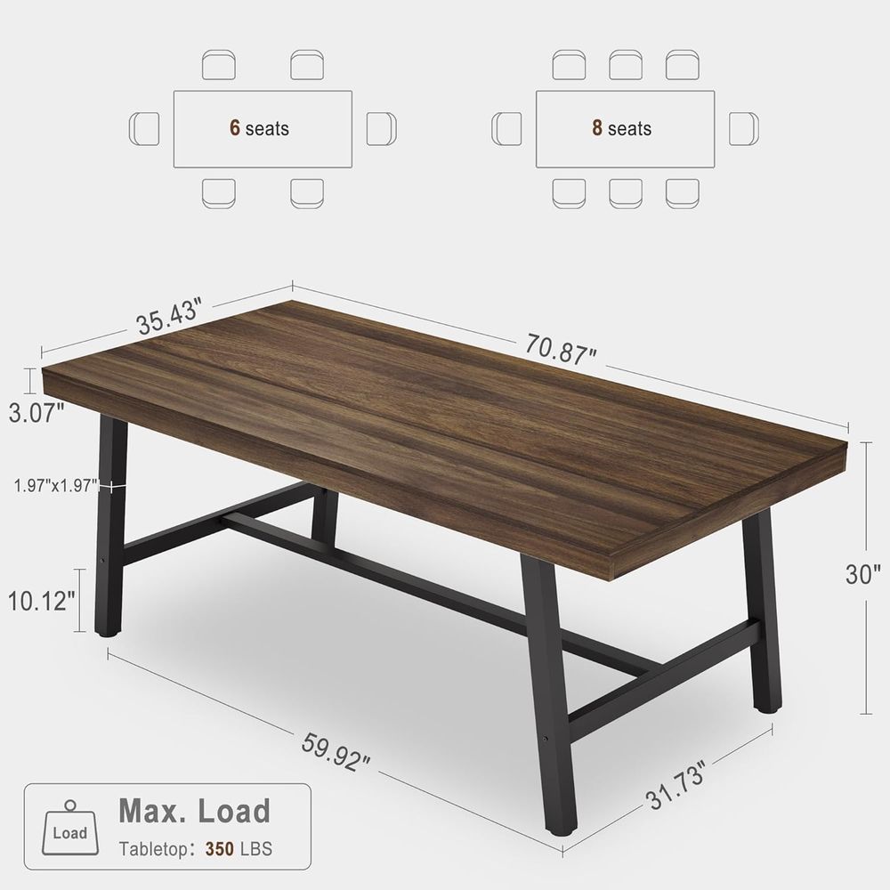 Extra Long Industrial-Style Ru – Desk Setup Dual Monitor Bewertung und Preis