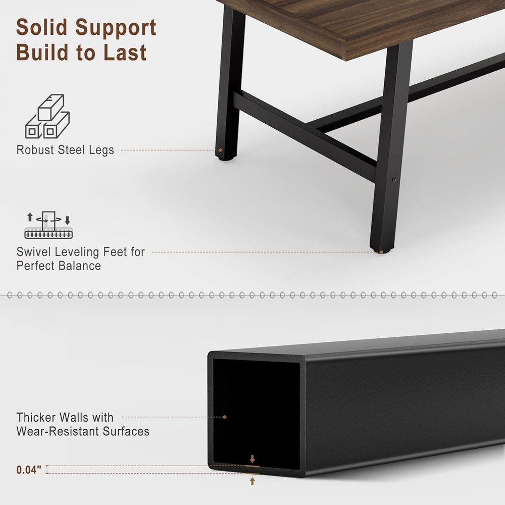 Extra Long Industrial-Style Ru – Desk Setup Dual Monitor Bewertung und Preis